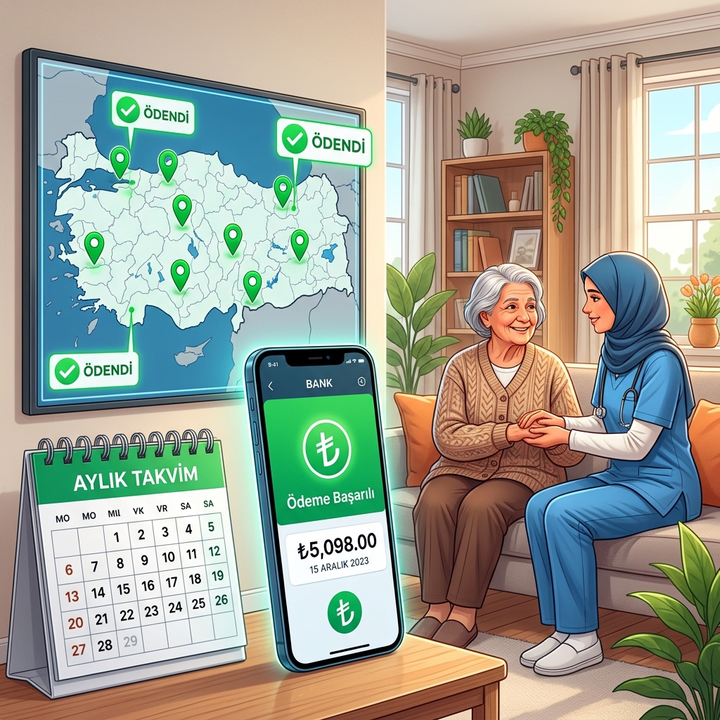 1 Haziran 2026 Evde Bakım Parası Yatan İller Sorgulama ve e-Devlet Durumu