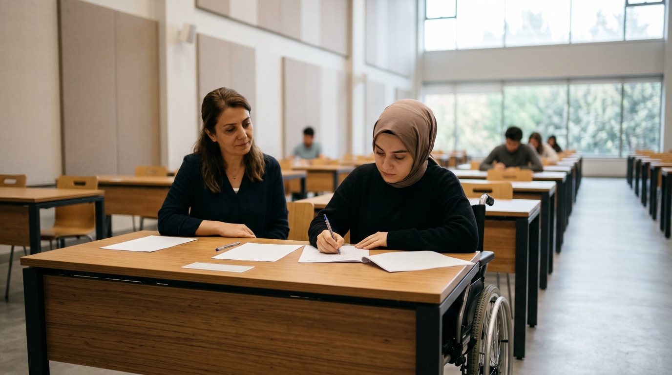 YKS ve LGS'de Engelli Öğrencilerin Hakları 2026: Ek Süre, Tek Kişilik Salon, Okuyucu-İşaretleyici ve ÖSYM Muafiyetleri